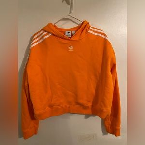 New Condition Orange Adidas Cropped Hoodie